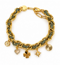 Bracelet Byzance Glitters Monsens -  Bleu Vert