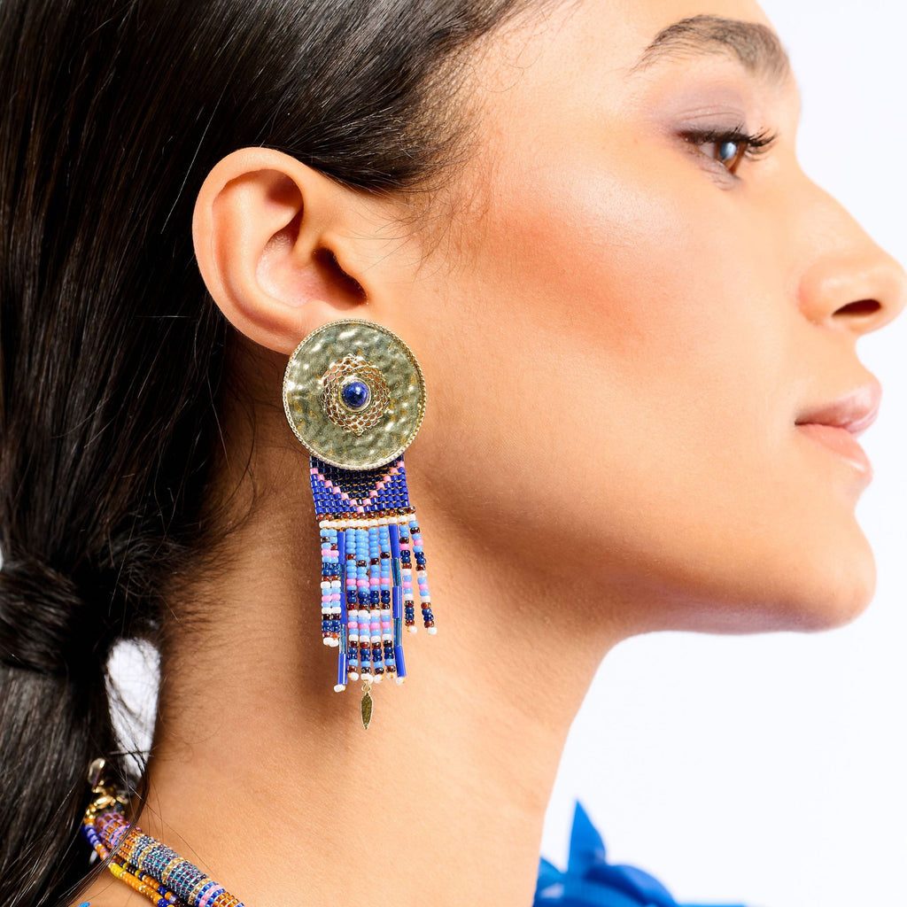 Boucles d'oreilles Byson indigo Hipanema