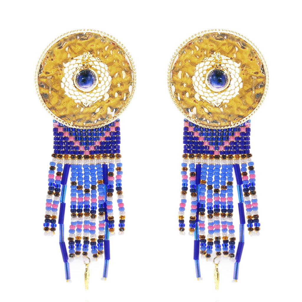 Boucles d'oreilles Byson indigo Hipanema
