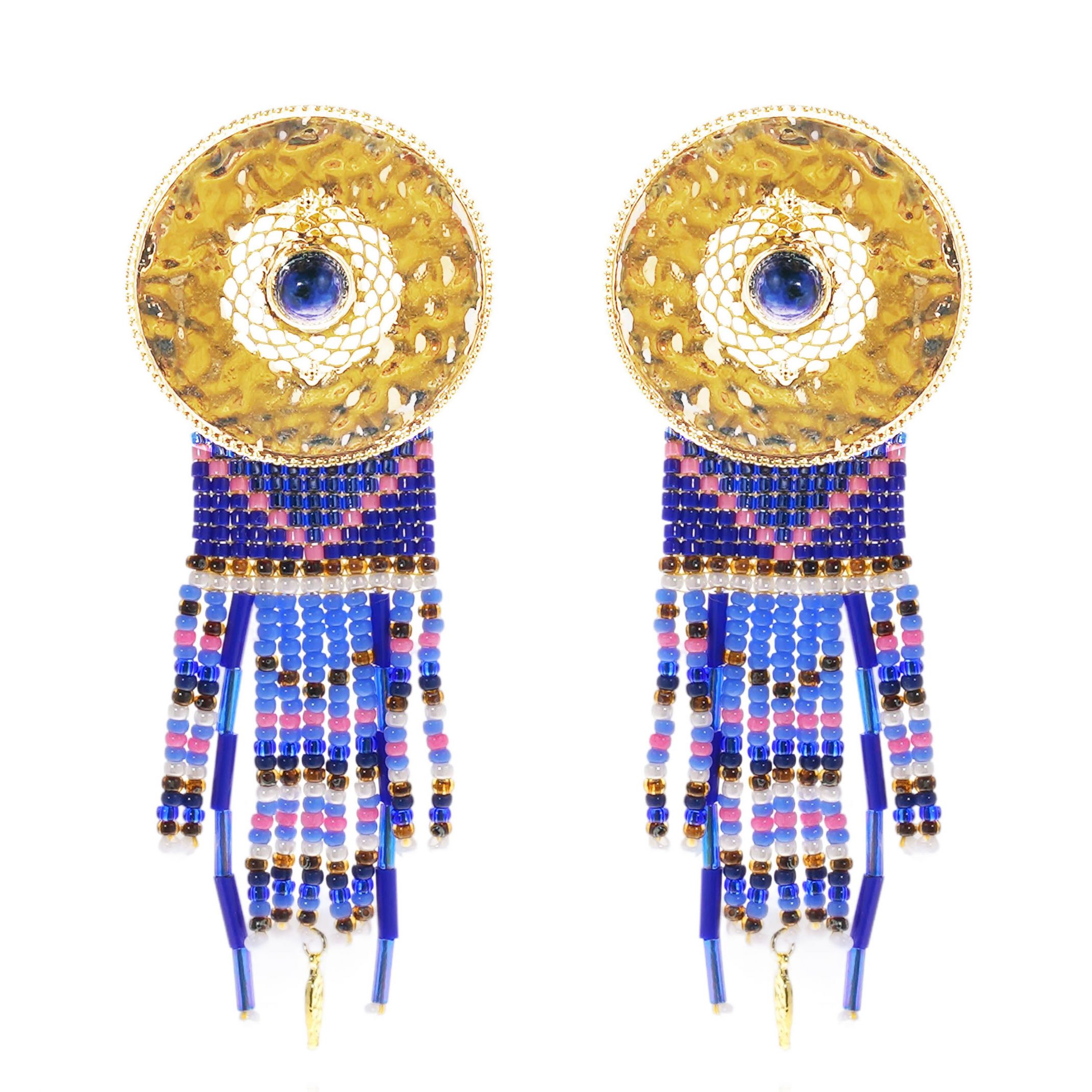 Boucles d'oreilles Byson indigo Hipanema