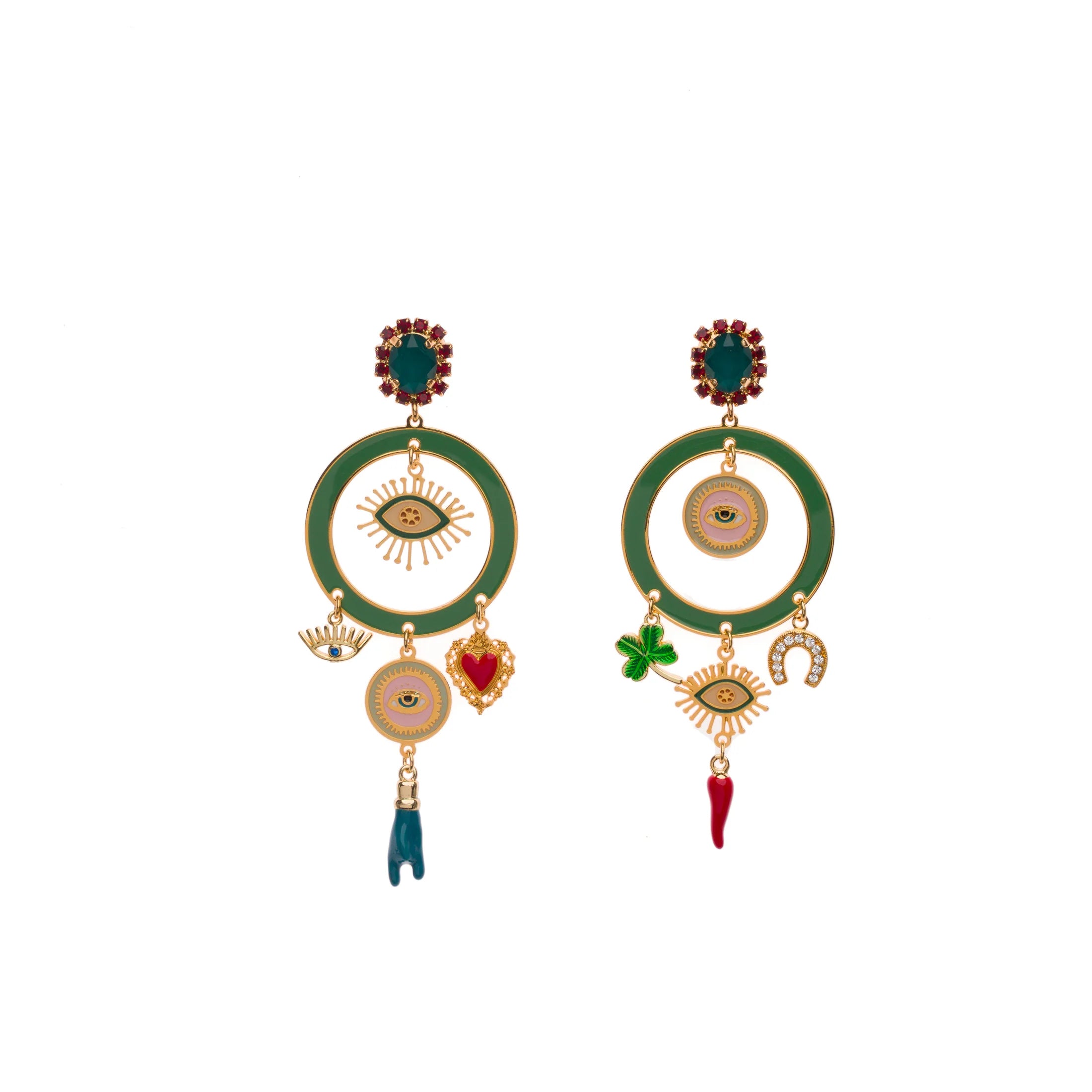 Boucles d'oreilles Gitan Circle Eye Principessa Glam