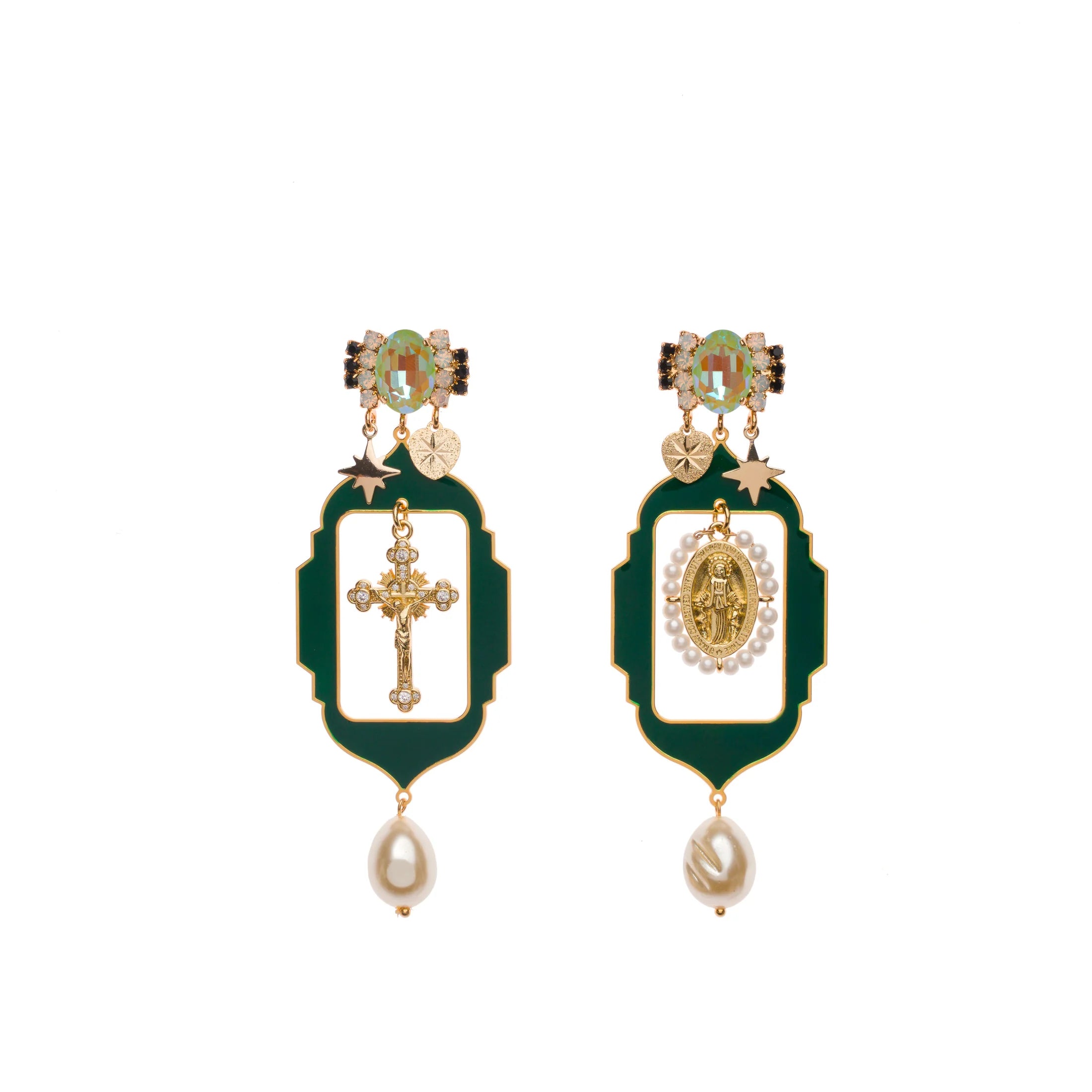 Boucles d'oreilles Gitan Forest Green Principessa Glam
