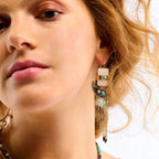Boucles d'oreilles Lombok turquoise Hipanema