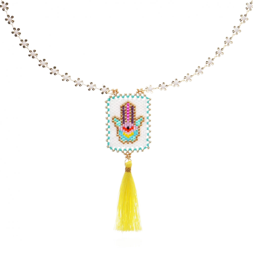 Collier Bonito jaune Hipanema