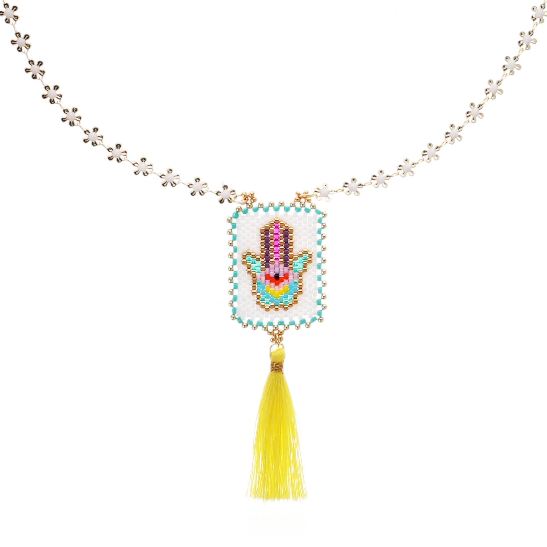 Collier Bonito jaune Hipanema