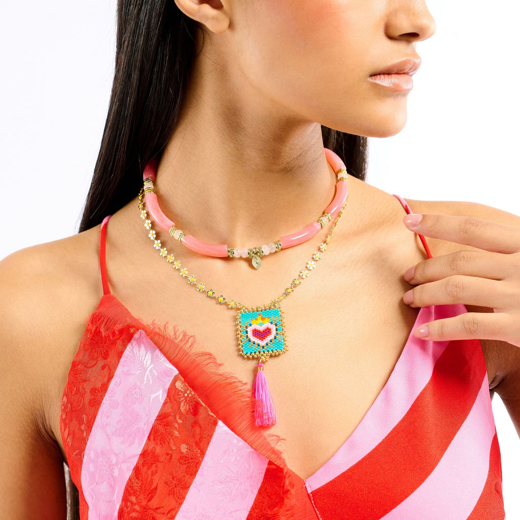 Collier Bonito rose Hipanema
