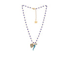Collier Magic 3 charms bleu Principessa Glam