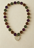 Collier Alma multi couleurs aubergine Atelier Marpo