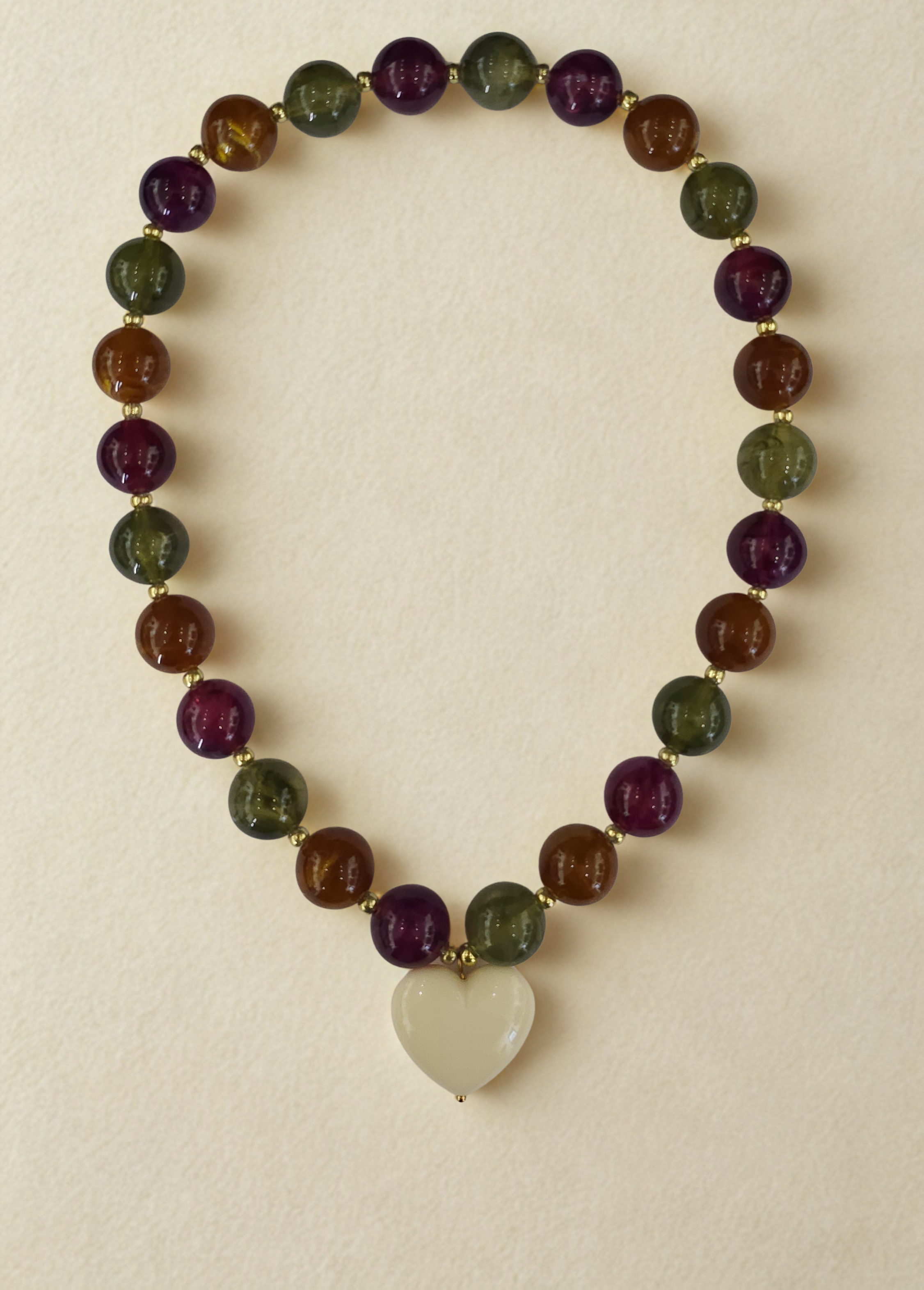 Collier Alma multi couleurs aubergine Atelier Marpo