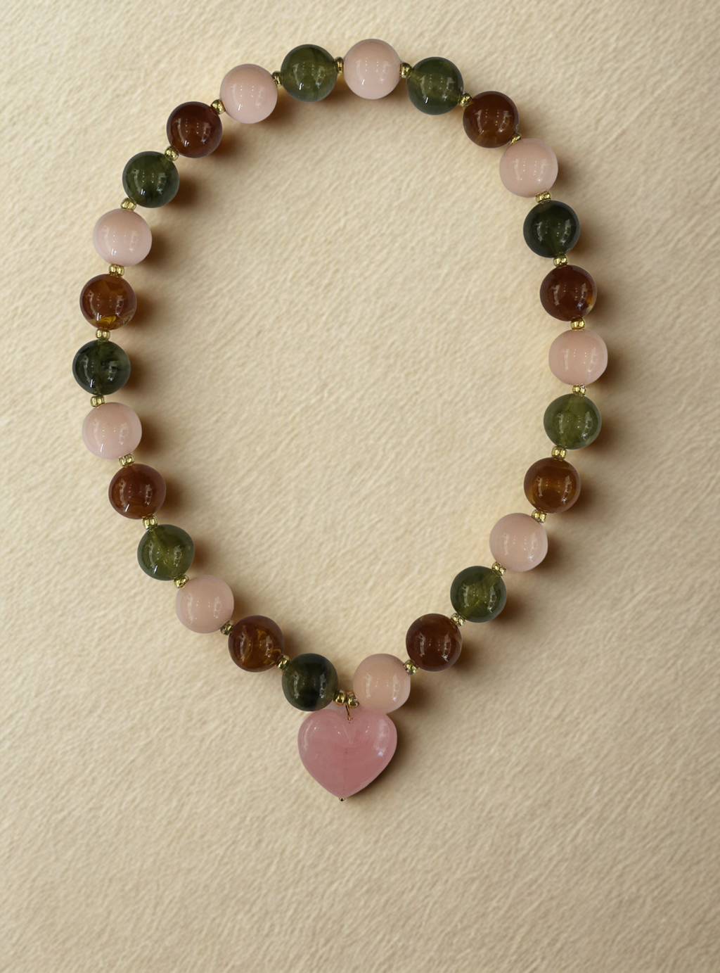 Collier Alma mutli couleurs marron Atelier Marpo