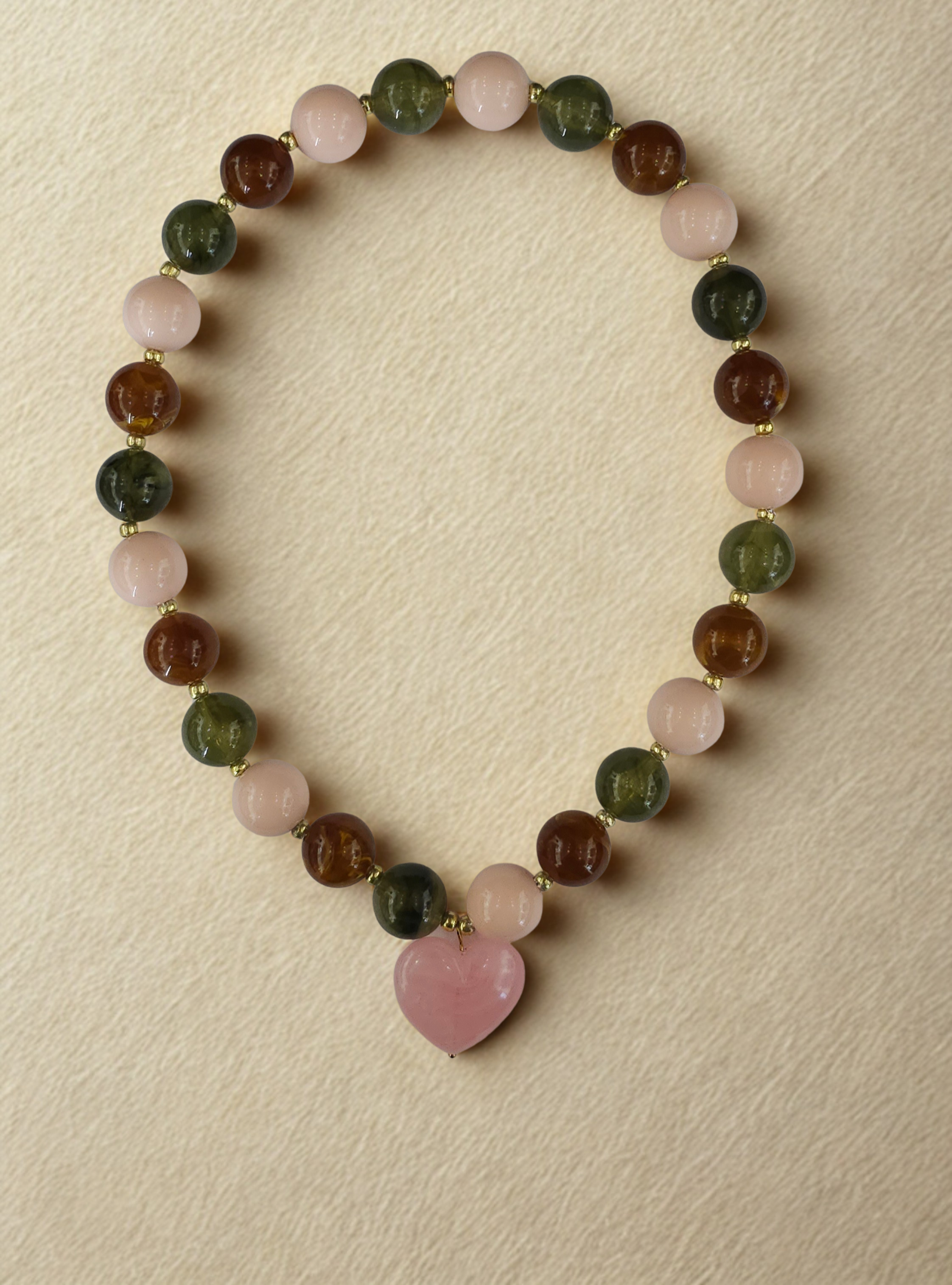 Collier Alma mutli couleurs marron Atelier Marpo