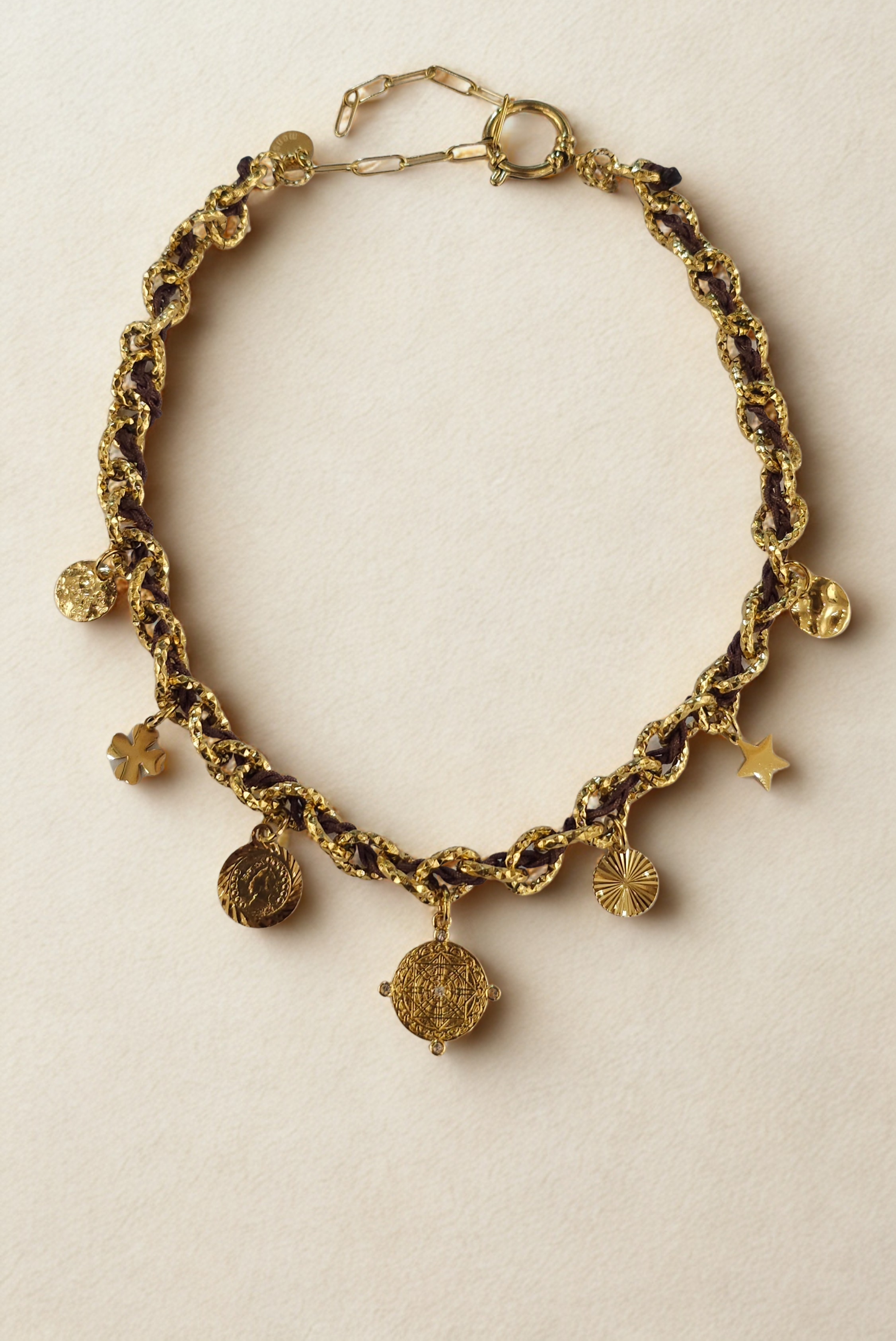 Collier Byzance Monsens - Taupe