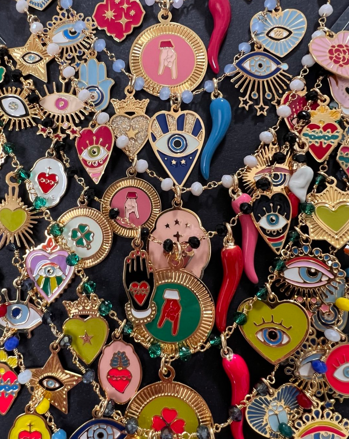 Collier Magic multi charms rose Principessa Glam