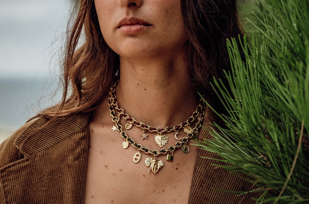 Collier Byzance Monsens - Kaki