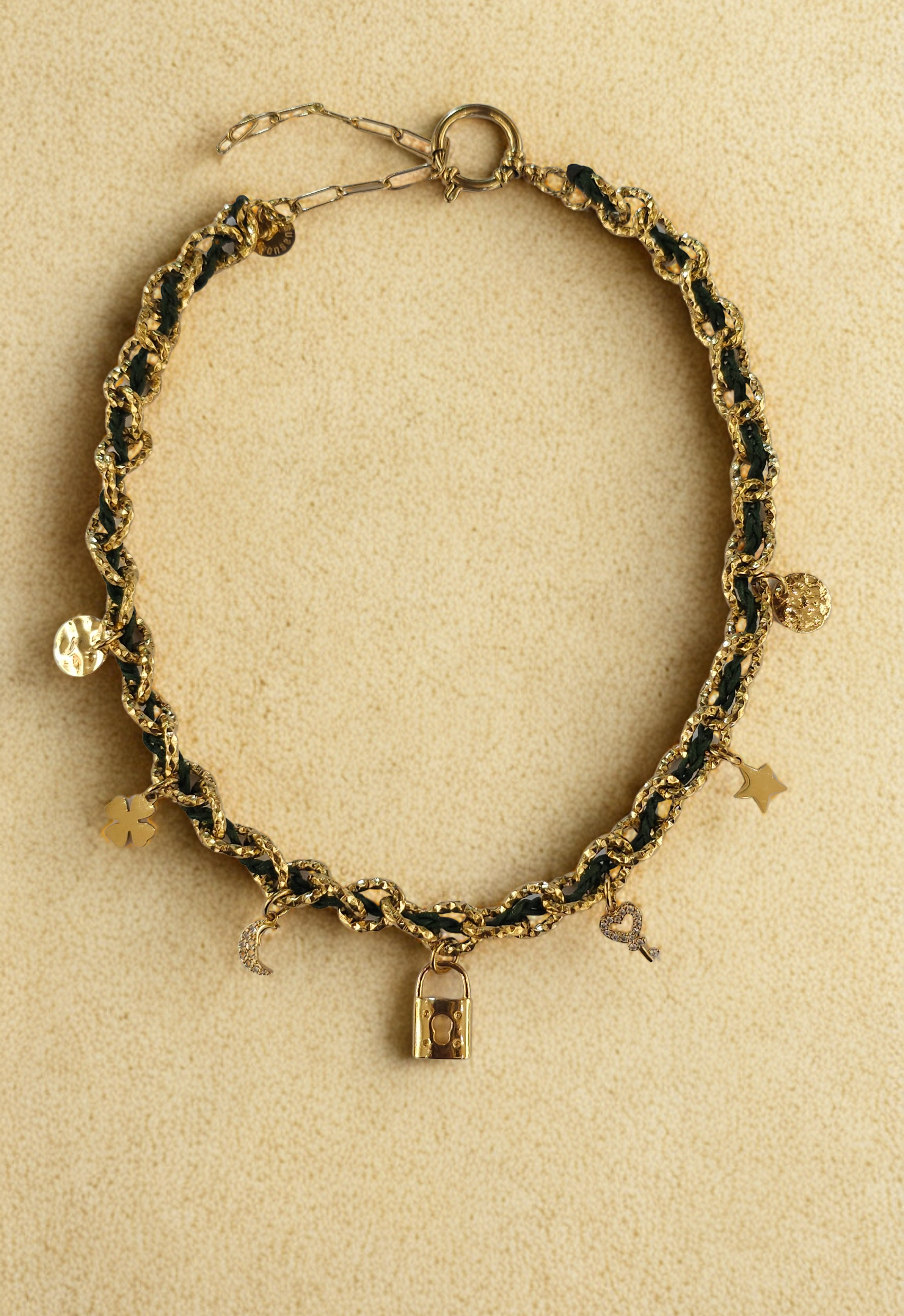 Collier Byzance Monsens - Kaki