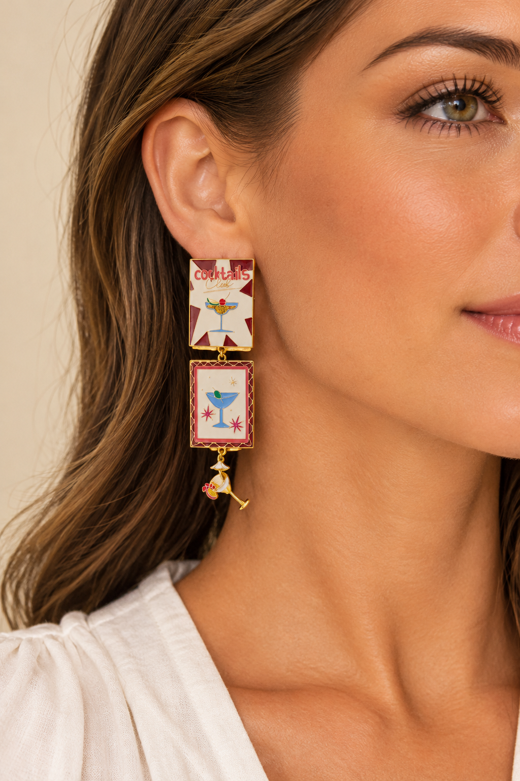 Boucles d'oreilles Poppy Cocktail Principessa Glam